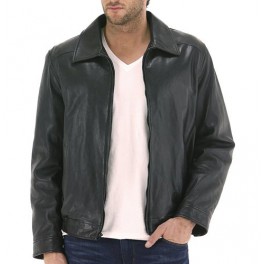 Veste cuir homme Tommy Hilfiger noire EN87572 Veste cuir homme Tommy Hilfiger noire EN87572