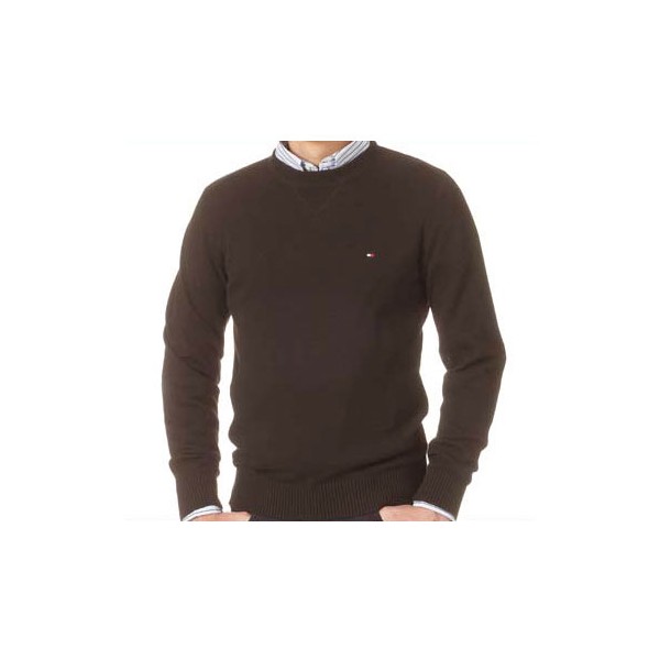 Pull Tommy Hilfiger Classique Marron homme 333212 - Carrefour des