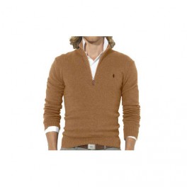 Pull Ralph Lauren Beige col Zip homme Pull Ralph Lauren Beige col Zip homme