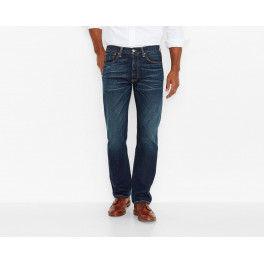 Jeans LEVIS 501 neuf avec défauts coupe droite bleu foncé délavé homme