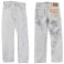 Jeans LEVIS 501 homme blanc 0543 délavé bleu