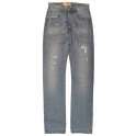 Jeans Levis 501 bleu délavé usé coupe droite homme
