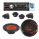 Pack kit haut-parleurs 16cm 600w + autoradio CD/MP3 4x70w