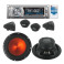 Pack autoradio CD/MP3 4x80w + kit haut-parleurs 16cm 600w