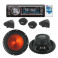 Pack autoradio CD/USB 4x80w + kit haut-parleurs 16cm 600w