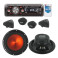 Pack autoradio CD/MP3 4x80w + kit haut-parleurs 16cm 600w
