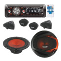 Pack kit haut-parleurs 16cm 600w + autoradio CD/MP3 4x80w
