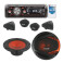 Pack kit haut-parleurs 16cm 600w + autoradio CD/MP3 4x80w