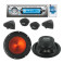 Pack autoradio CD/MP3 4x70w + kit haut-parleurs 13cm 550w