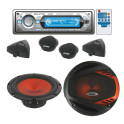 Pack kit haut-parleurs 16cm 600w + autoradio CD/MP3 4x70w