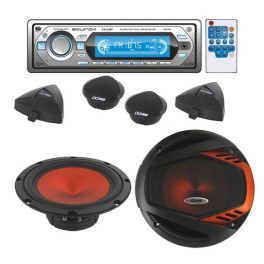 Pack kit haut-parleurs 16cm 600w + autoradio CD/MP3 4x70w